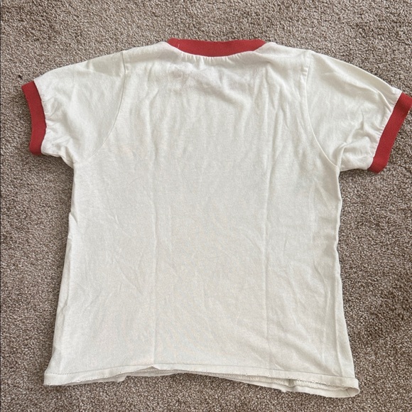 Stoned Immaculate White and Red Short Sleeve Tee - Picture 4 of 4